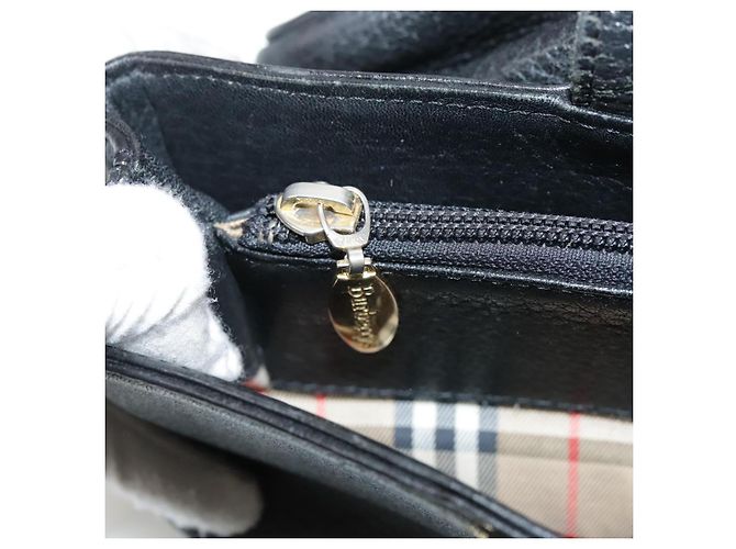 Autre Marque Borsa a mano Burberrys in pelle nera e oro Auth bs20817 Nero D'oro - vista 11