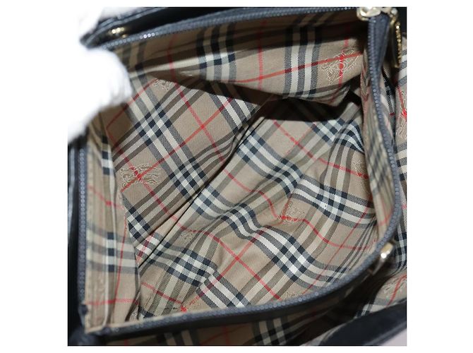 Autre Marque Borsa a mano Burberrys in pelle nera e oro Auth bs20817 Nero D'oro - vista 12