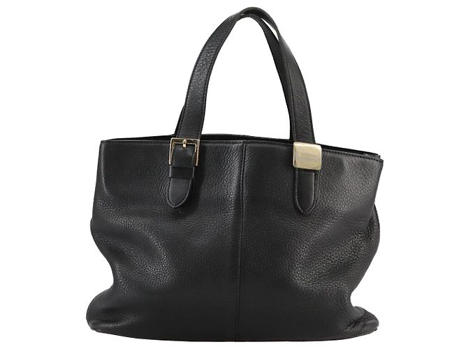 Autre Marque Borsa a mano Burberrys in pelle nera e oro Auth bs20817 Nero D'oro - vista 13