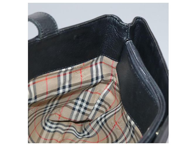 Autre Marque Borsa a mano Burberrys in pelle nera e oro Auth bs20817 Nero D'oro - vista 20