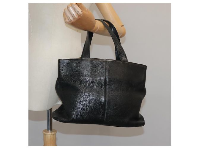 Autre Marque Borsa a mano Burberrys in pelle nera e oro Auth bs20817 Nero D'oro - vista 22