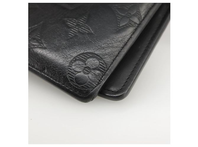 LOUIS VUITTON Brieftasche Brazza Monogram Shadow M62900 LV Auth am7512 Schwarz - Ansicht 14