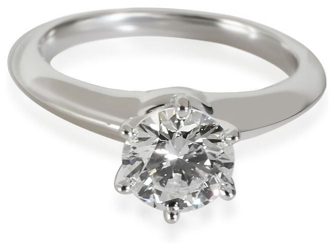 Anillo de compromiso Tiffany Solitaire en platino H VS2 1,02 CTW de Tiffany & Co. - vista 6