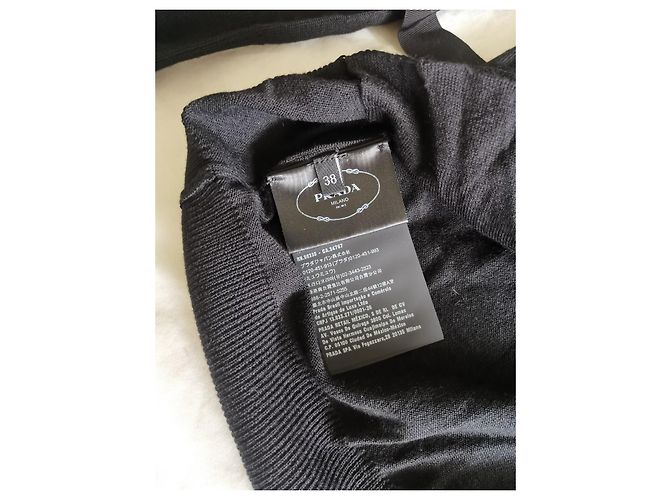 Verzierte schwarze Prada-Cardigan IT38 - Ansicht 4