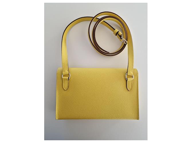 Hermès Borsa HERMESNAP Laccata Giallo - vista 2