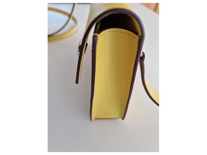 Hermès Borsa HERMESNAP Laccata Giallo - vista 5