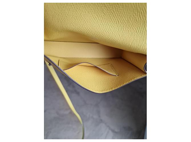 Hermès Borsa HERMESNAP Laccata Giallo - vista 7