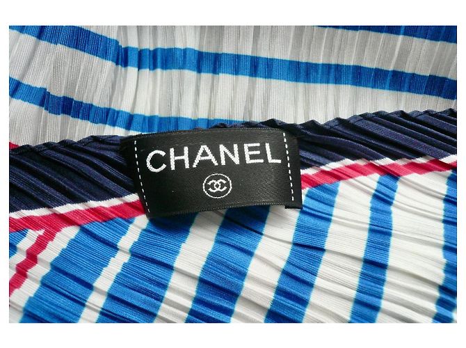 CHANEL Lenço de Seda Dobrada TBE RARO Multicor - vista 4