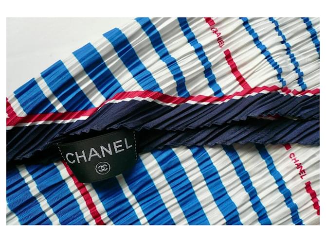 CHANEL Lenço de Seda Dobrada TBE RARO Multicor - vista 5