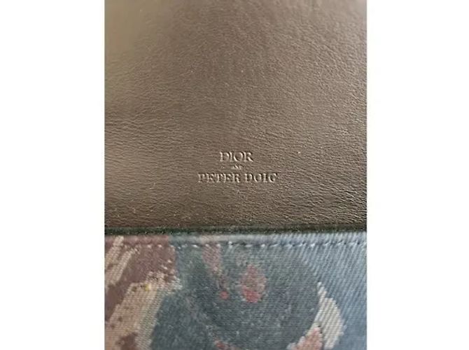 Borsa Dior x Peter Doig in cotone kaki Cachi - vista 3