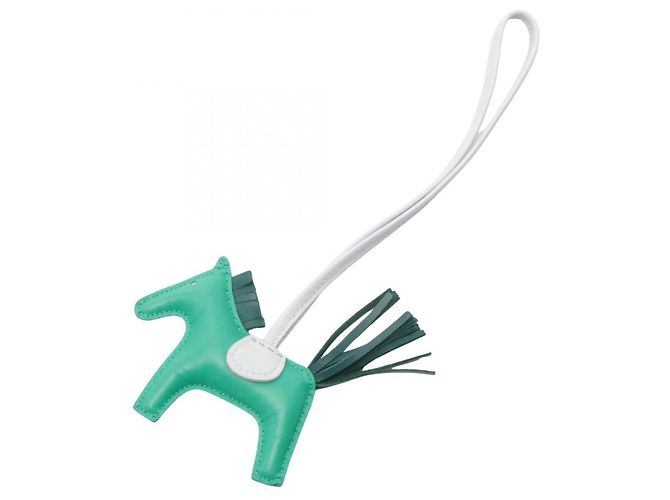 Plume Hermès Charm Feder Blau Malachit Mint PM Rodeo Hermes Grün - Ansicht 2
