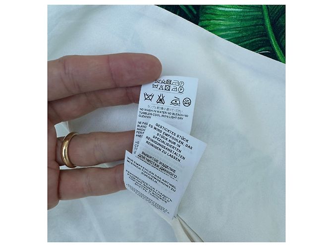 Dolce & Gabbana Jacke Bananenblatt Print Weiß Grün - Ansicht 9