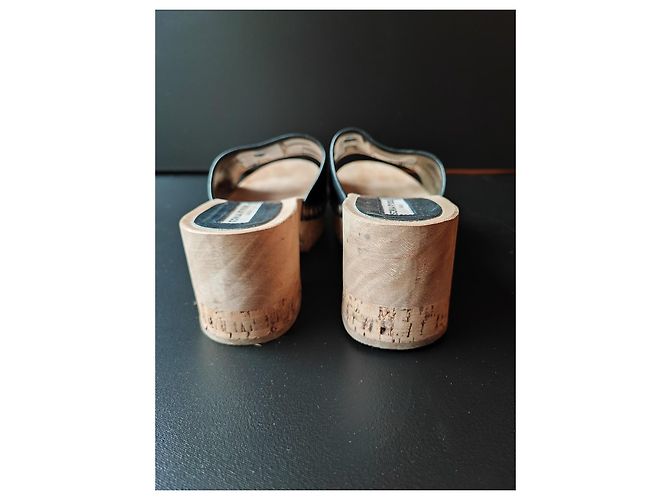 Zoccoli con zeppa Sonia Rykiel in pelle nera Nero - vista 6