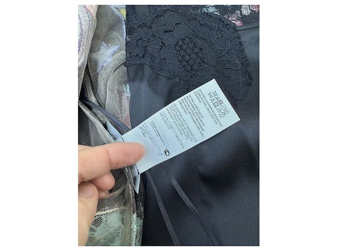 Dolce & Gabbana Midikleid aus mehrfarbiger bestickter Spitze Mehrfarben - Ansicht 6