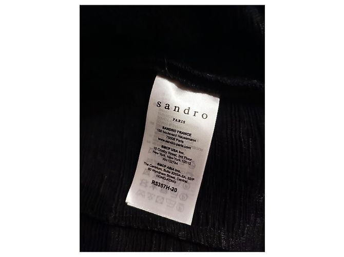 Sandro, schwarzes Spike-Kleid, Größe 36, sehr guter Zustand - Ansicht 4