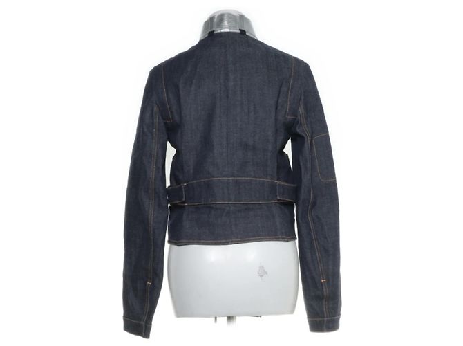 Louis Vuitton Denim-Jacke Größe FR 38 Perfekter Zustand Blau - Ansicht 2