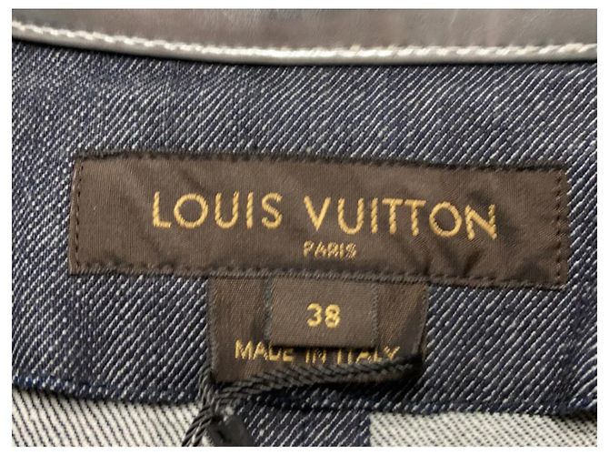Louis Vuitton Denim-Jacke Größe FR 38 Perfekter Zustand Blau - Ansicht 3