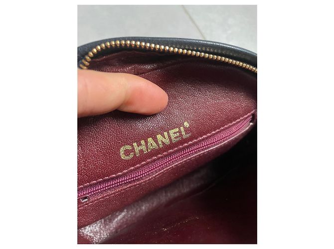 Clutch Chanel in pelle nera Nero - vista 6