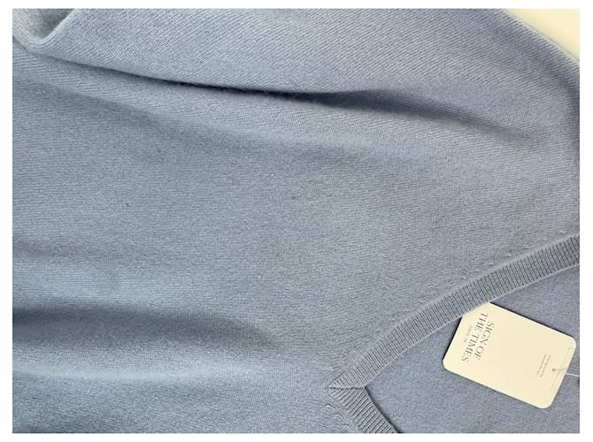 Amanda Wakeley Blauer zweifarbiger Kaschmirpullover - Größe XS - Ansicht 4
