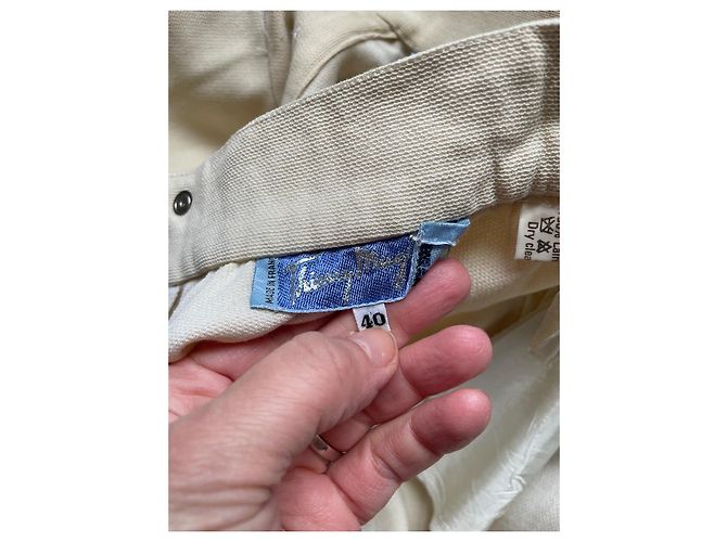 Conjunto de saia e blazer de lã Thierry Mugler Creme Cru - vista 11
