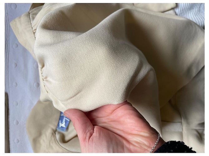 Conjunto de saia e blazer de lã Thierry Mugler Creme Cru - vista 13