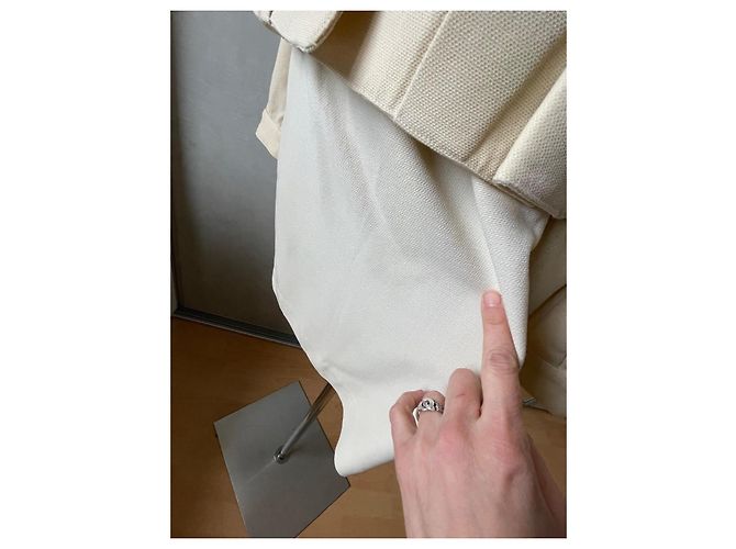 Conjunto de saia e blazer de lã Thierry Mugler Creme Cru - vista 6