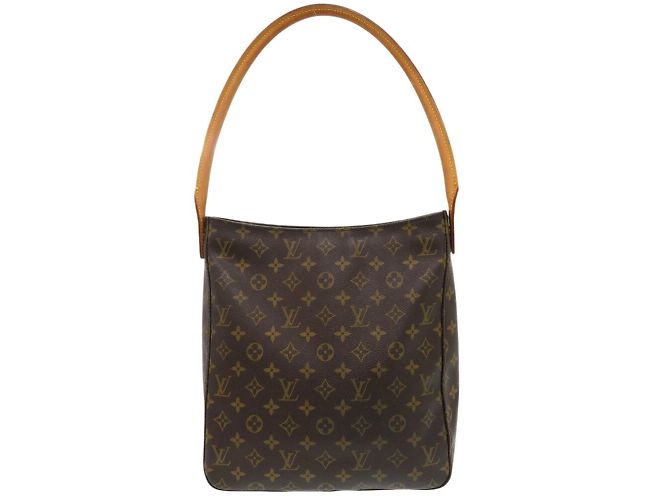Louis Vuitton Looping GM Monogram Shoulder Bag Brown - view 3
