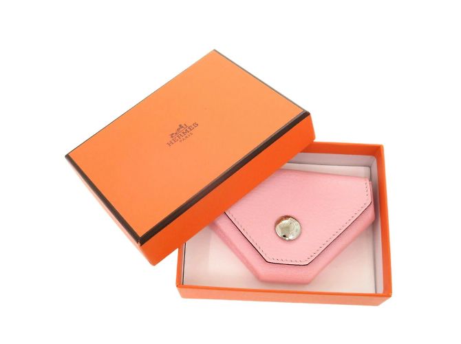 Hermès Monedero Hermes Le Vingt Quatre en Rosa Sakura - vista 3