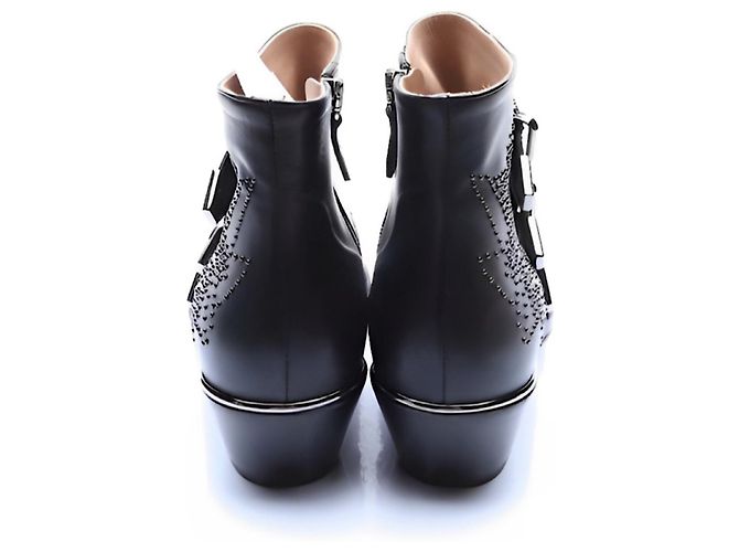 Stivaletti in pelle nera Chloé Nero - vista 3