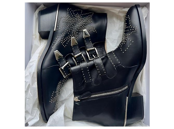 Stivaletti in pelle nera Chloé Nero - vista 5