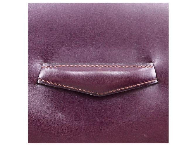 Clutch in pelle Box Bordeaux di Hermès Bordò - vista 14