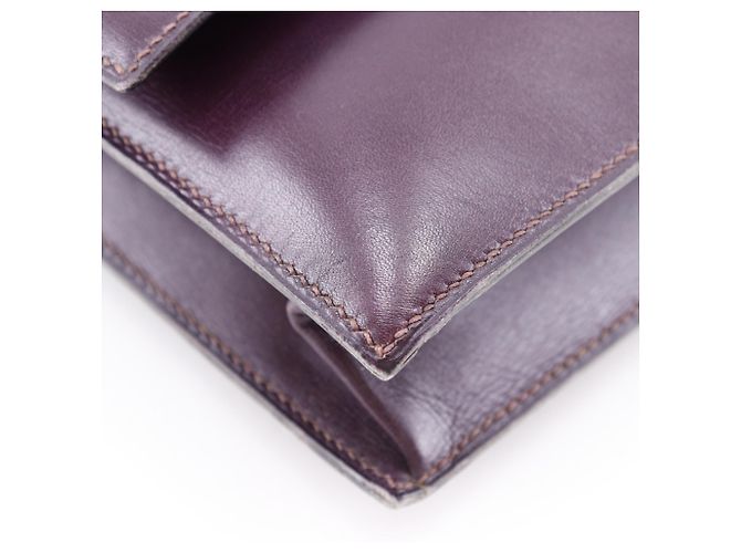 Clutch in pelle Box Bordeaux di Hermès Bordò - vista 4