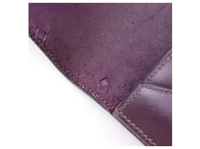 Clutch in pelle Box Bordeaux di Hermès Bordò - vista 9