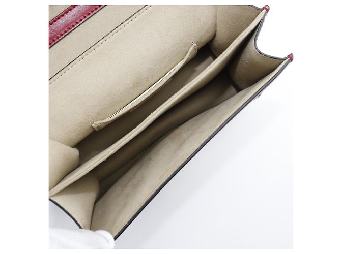 Borsa a Spalla Fendi Canai Rosso - vista 5