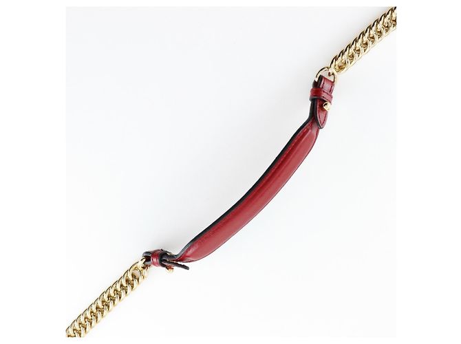 Borsa a Spalla Fendi Canai Rosso - vista 7
