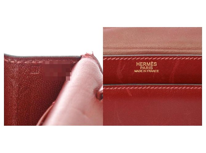 Hermès Borsa Clutch Hermes Piano Rosso H - vista 13