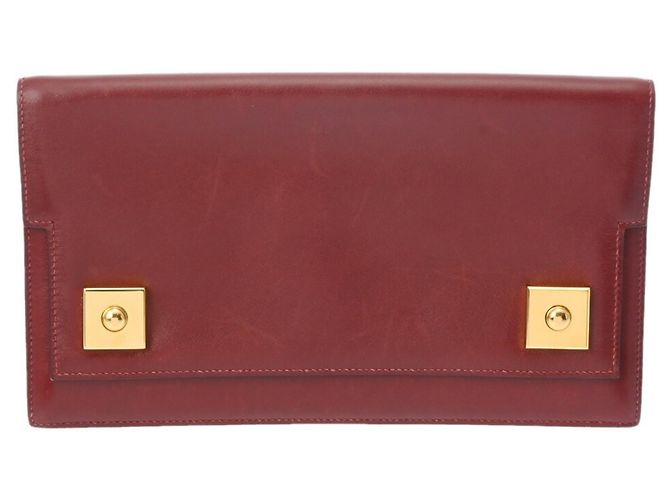 Hermès Borsa Clutch Hermes Piano Rosso H - vista 2