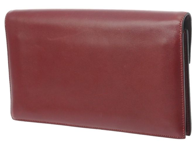Hermès Borsa Clutch Hermes Piano Rosso H - vista 3