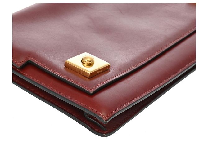 Hermès Borsa Clutch Hermes Piano Rosso H - vista 5