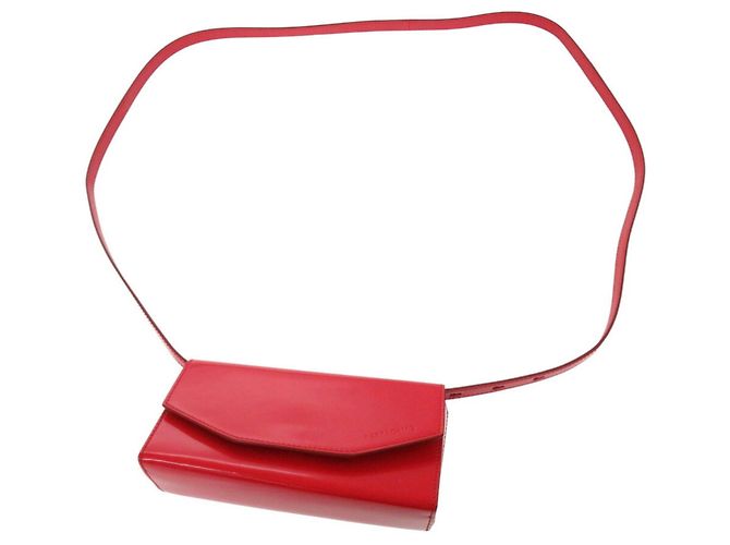 Clutch e borsa a spalla in pelle di vitello rossa Salvatore Ferragamo Rosso - vista 7