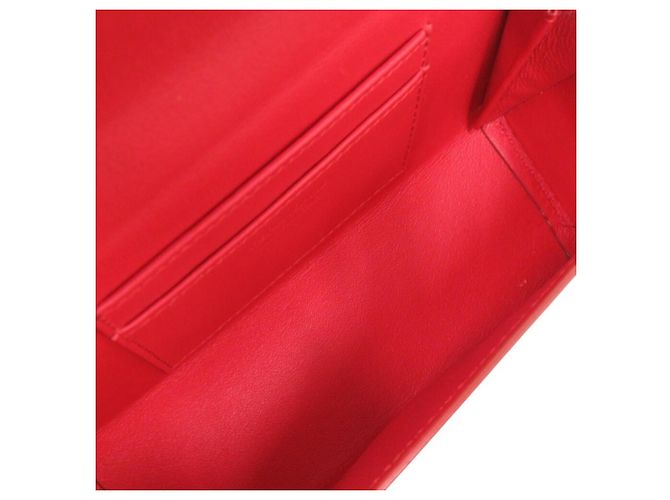 Clutch e borsa a spalla in pelle di vitello rossa Salvatore Ferragamo Rosso - vista 8