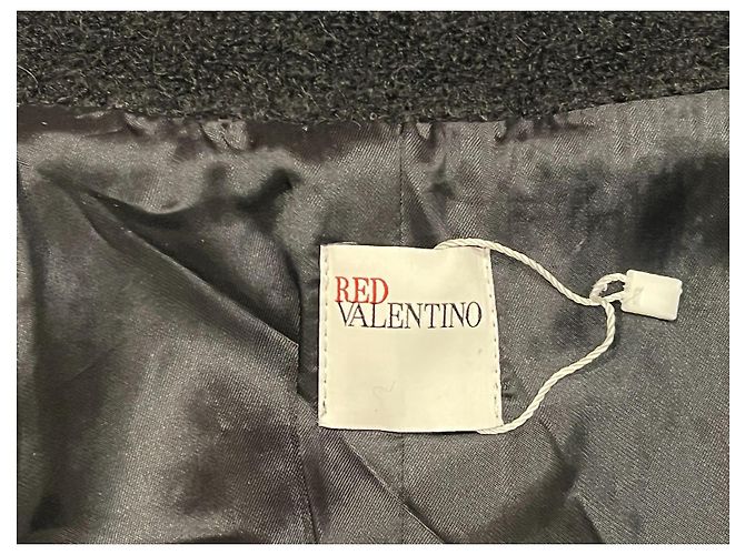 Abrigo negro Red Valentino de lana y alpaca - vista 13