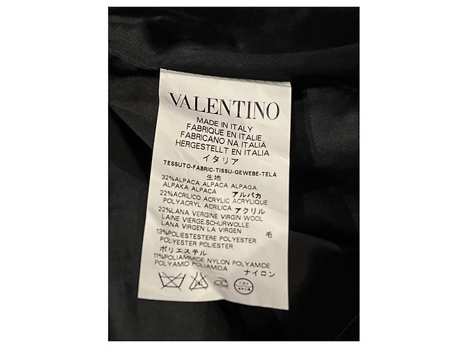 Abrigo negro Red Valentino de lana y alpaca - vista 14