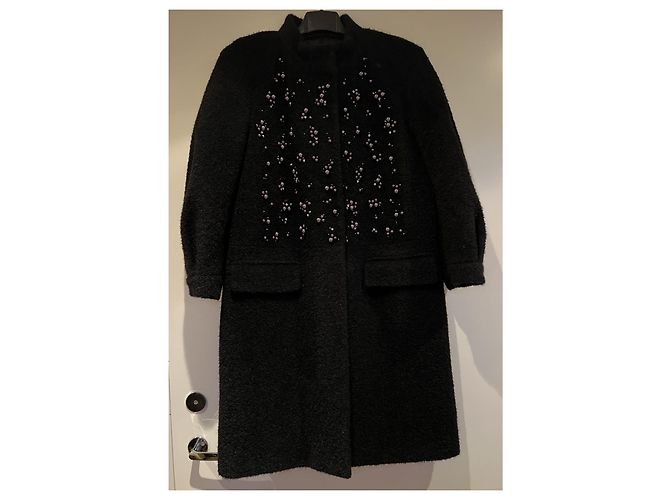Abrigo negro Red Valentino de lana y alpaca - vista 16