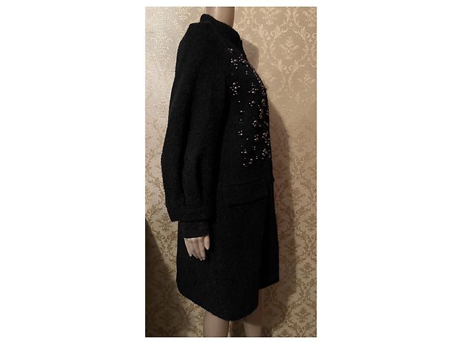 Abrigo negro Red Valentino de lana y alpaca - vista 7