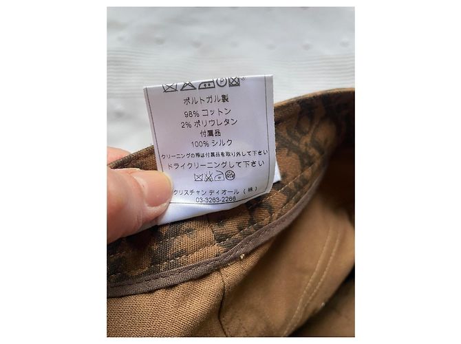 Minifalda Dior Oblique Monograma Marrón Algodón Castaño - vista 7