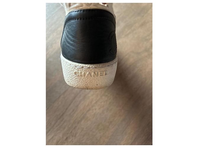 Chanel High-Top Sneaker Beige Baumwolle Floral - Ansicht 4