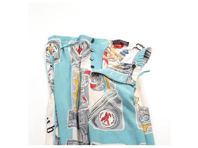 Pantalones de pijama de seda impresos de Louis Vuitton - vista 8