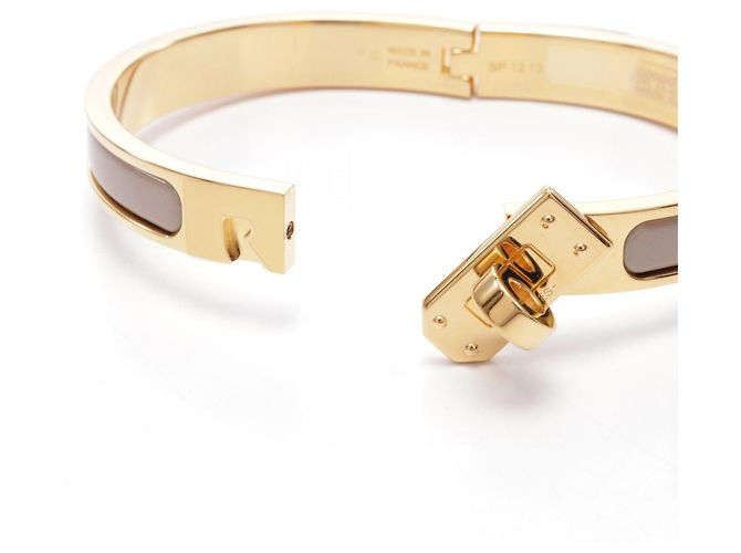 Hermès Hermes Mini Click Kelly Bangle Gold Enamel Golden - view 3