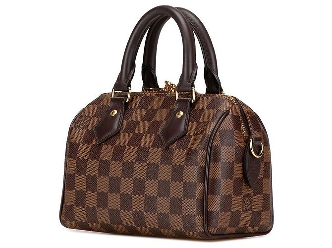 Sac Louis Vuitton Damier Speedy Bandoulière 20 Marron - vue 2